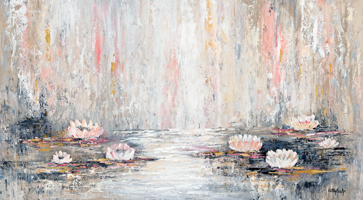 Lillies in Pink and Neutrals painting