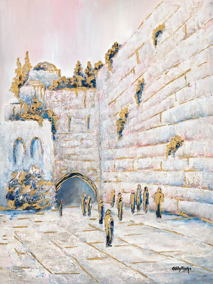 Dusk At The Western Wall painting