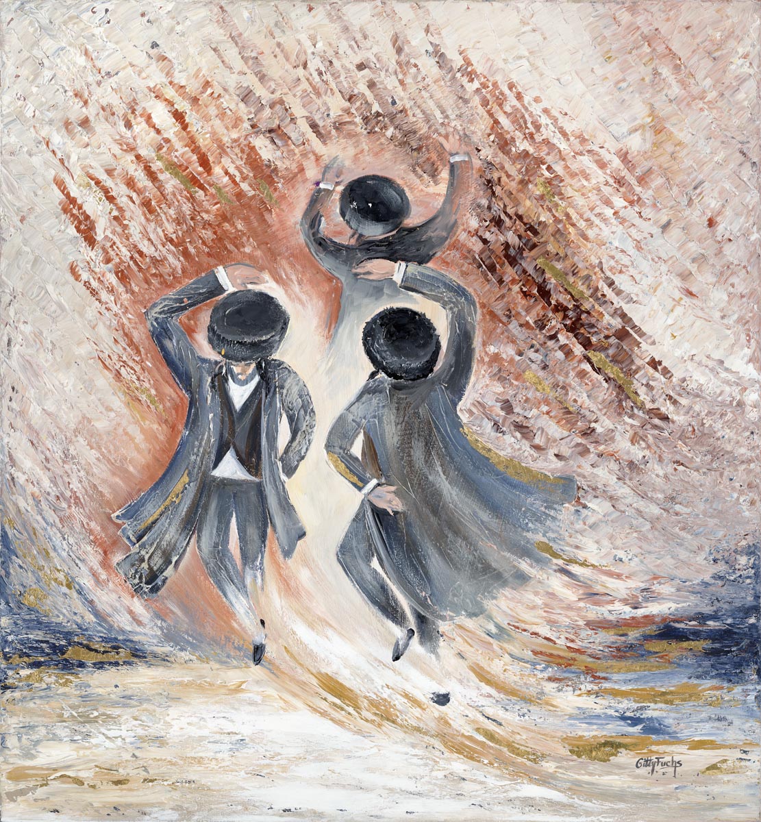 Abstract Art Of Joy - Hasidim Dance Painting