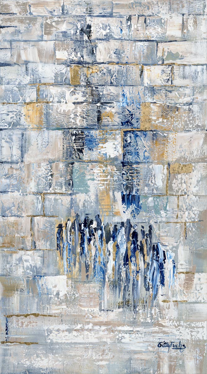 Prayer at The Wailing Wall Abstract painting