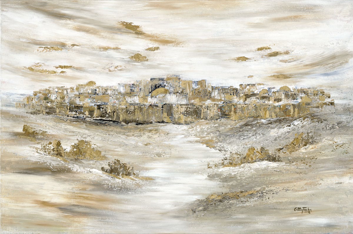 Jerusalem -Abstract Golden Glow painting