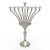 Menorah with Curved Arms and Open Shaped Candleholders
