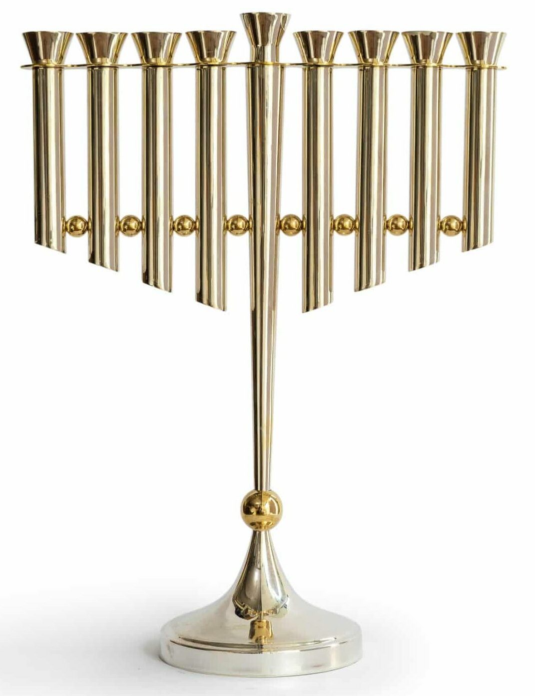 Unique and Large Chabad Menorah from Silver and Gold