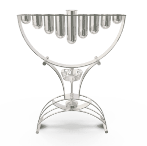 Large Modern Hanukkah Menorah Sterling Silver