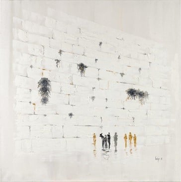 Meaningful Original Abstract Painting of The Western Wall