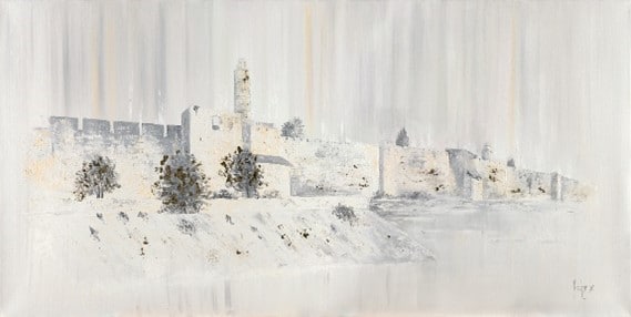 Unique Modern Oil Colors Painting of Jerusalem Landscape