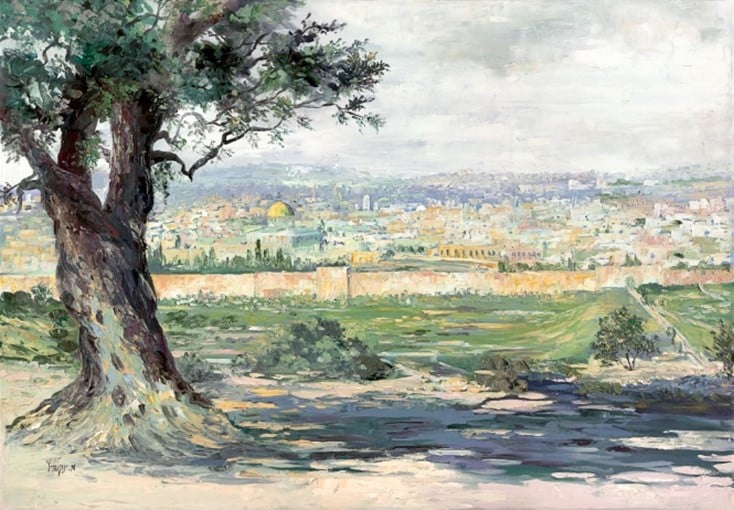 Amazing Modern Painting of Jerusalem Landscape