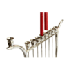 Harp Shaped Sterling Silver Hanukkah Menorah