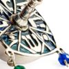 Sterling Silver Blue Enamel & Beads Dreidel