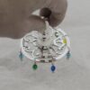 Hollow Dreidel with Multicolored Crystal Beads