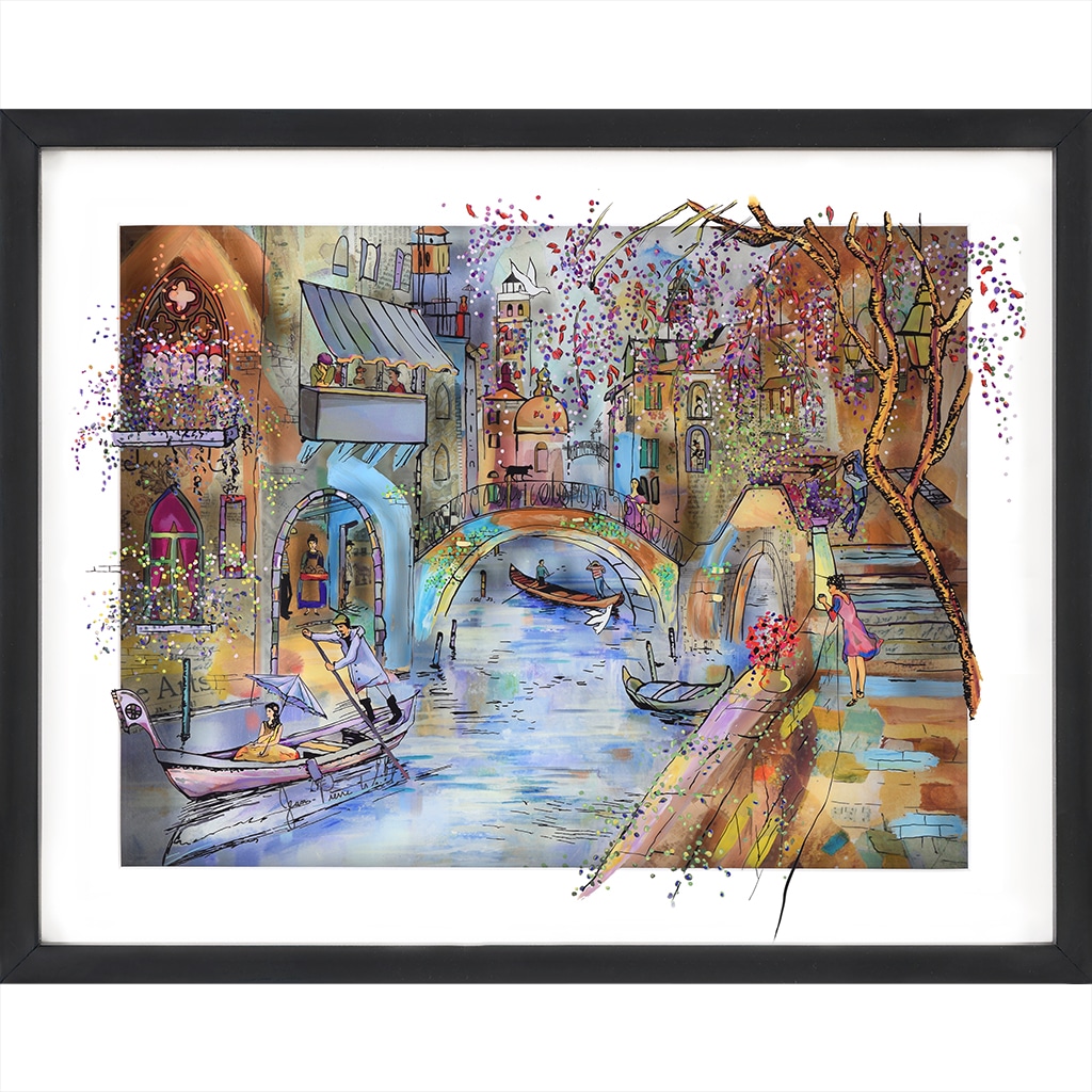 Romantic Venice Autumn – Painting on Glass