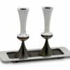 Shiny Candlesticks with Matching Tray