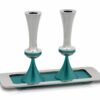 Shiny Candlesticks with Matching Tray