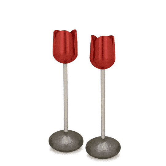 Modern Colorful Tulip Shaped Candles Holders