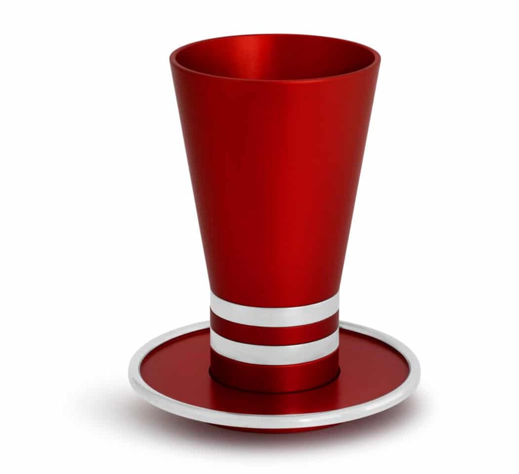 Modern Sabbath Red Kiddush Cup