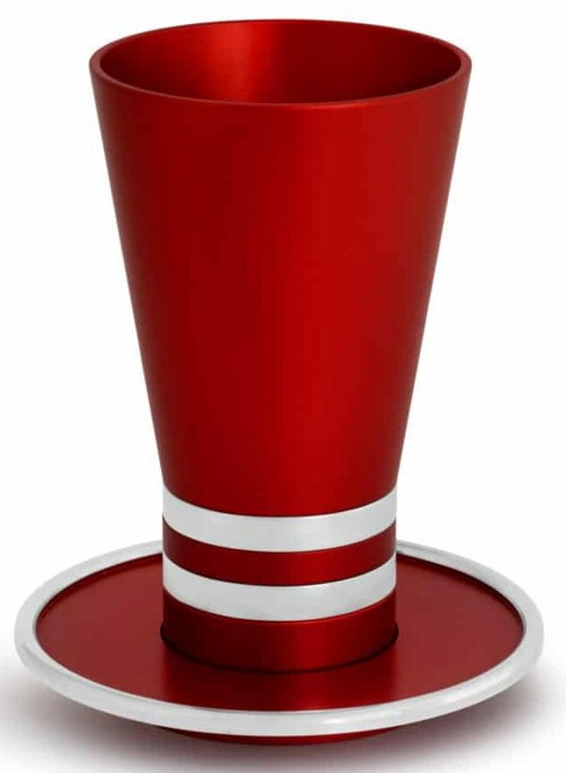 Modern Sabbath Red Kiddush Cup