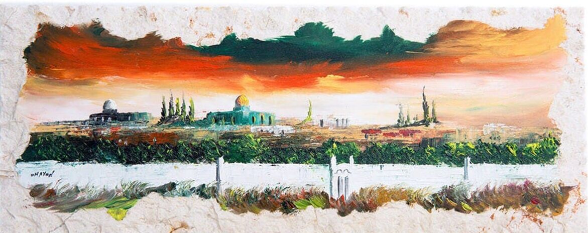 Temple Mount Stunning Jerusalem Oil Painting