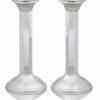 Sterling Silver Small Sabbath Candlesticks and Tray