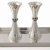 Mid Size Sterling Silver Hammered Candlesticks