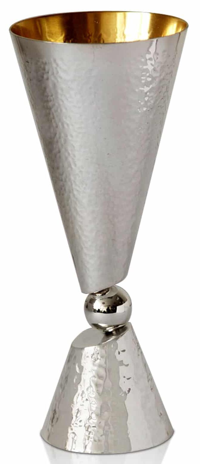 Hammered Sterling Silver Kiddush Cup