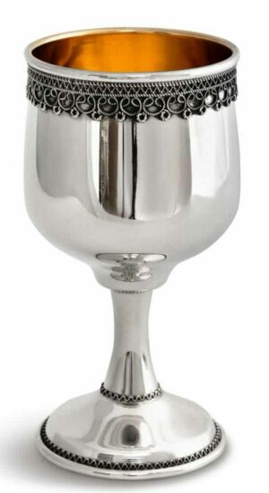 Filigree Kiddush Cup made of Sterling Silver