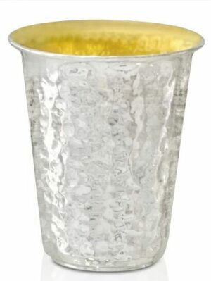 Hammered 925 Sterling Silver Kiddush Cup