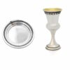 Sterling Silver Custom Kiddush Cup and Plate