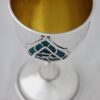 Wine Goblet Decorated with Hebrew Blessing