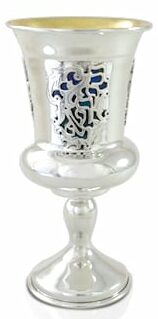 Unique Silver Goblet Decorated with Blessing