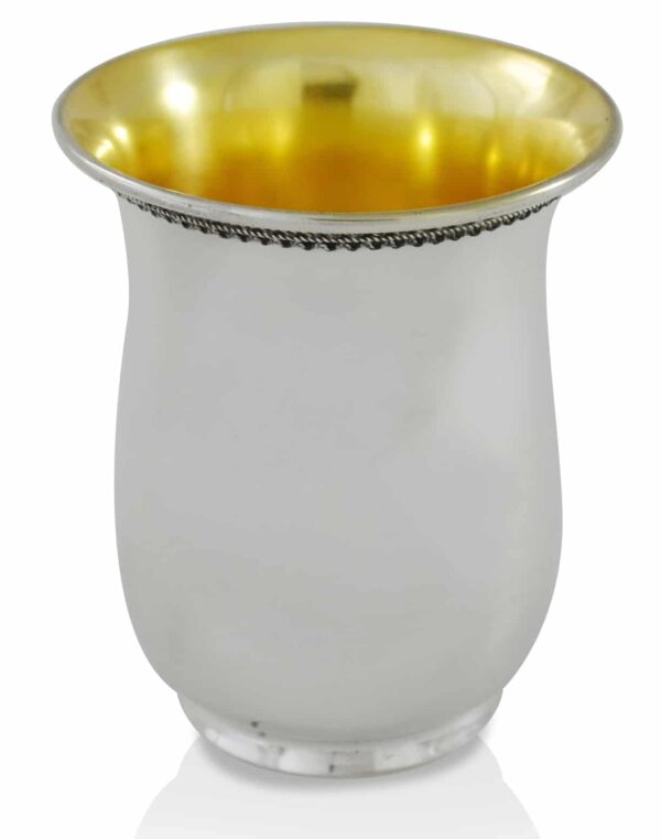 A Beautiful Kiddush Cup with Delicate Filigree
