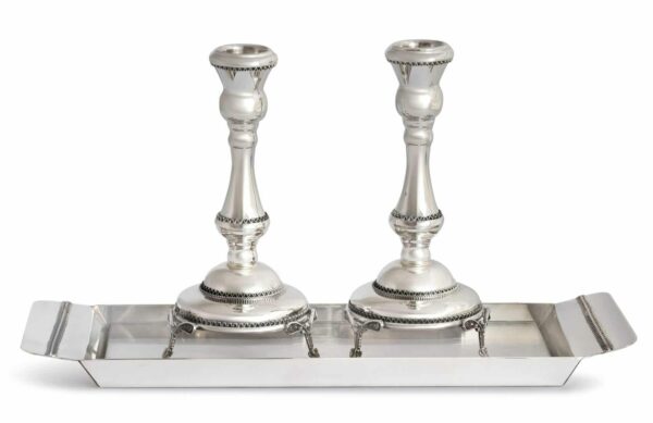 Silver Filigree Candle Holders with Legs
