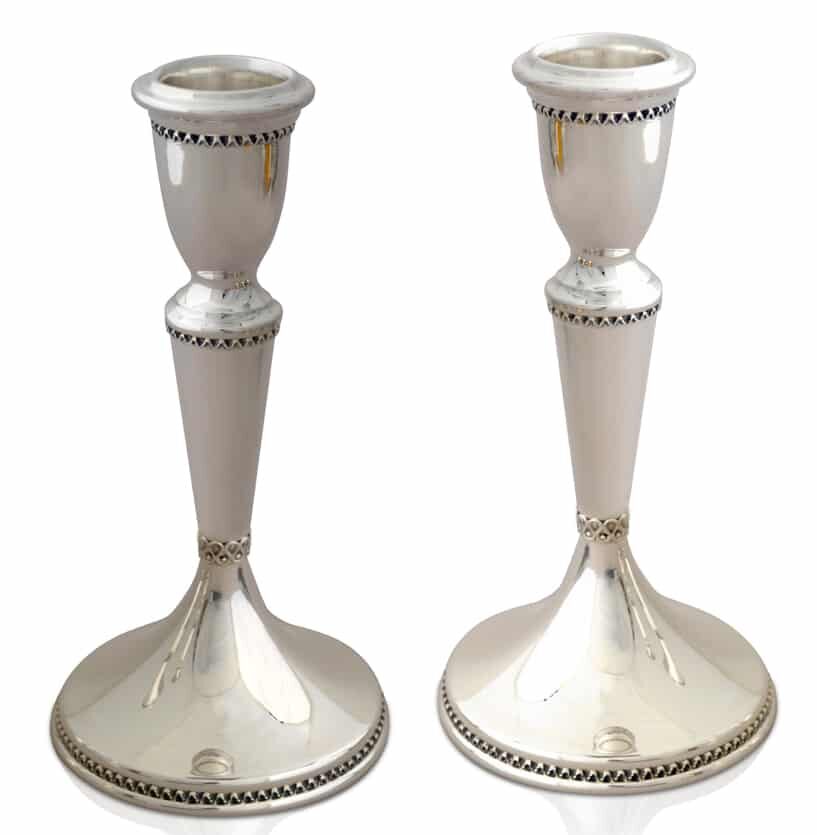 Mid-size Filigree Candlesticks Made of Silver