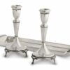 Sterling Silver Filigree Candlesticks and 3 Legs