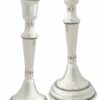 Classic Sterling Silver Candlesticks for Shabbat with Filigree