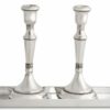 Large Candlesticks with Filigree and Tray
