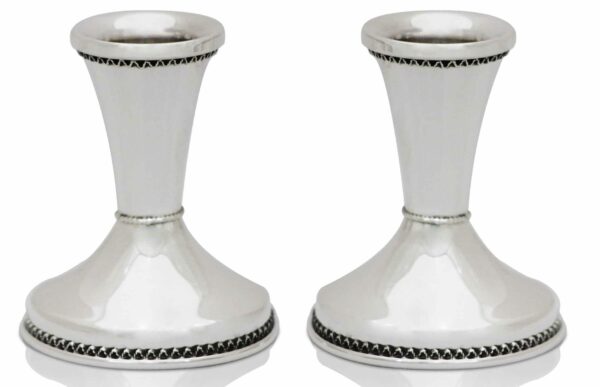 Small 925 Sterling Silver Filigree Candlesticks