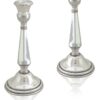 Traditional Octagon Shaped Sterling Silver Candlesticks with Filigree Rim