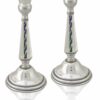 Colorful Sterling Silver Enameled Candlesticks
