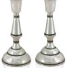 Sterling Silver & Filigree Rim Medium Candle Holders with Traditional Design