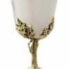 Silver Nature-Inspired Kiddush Cup with Brass
