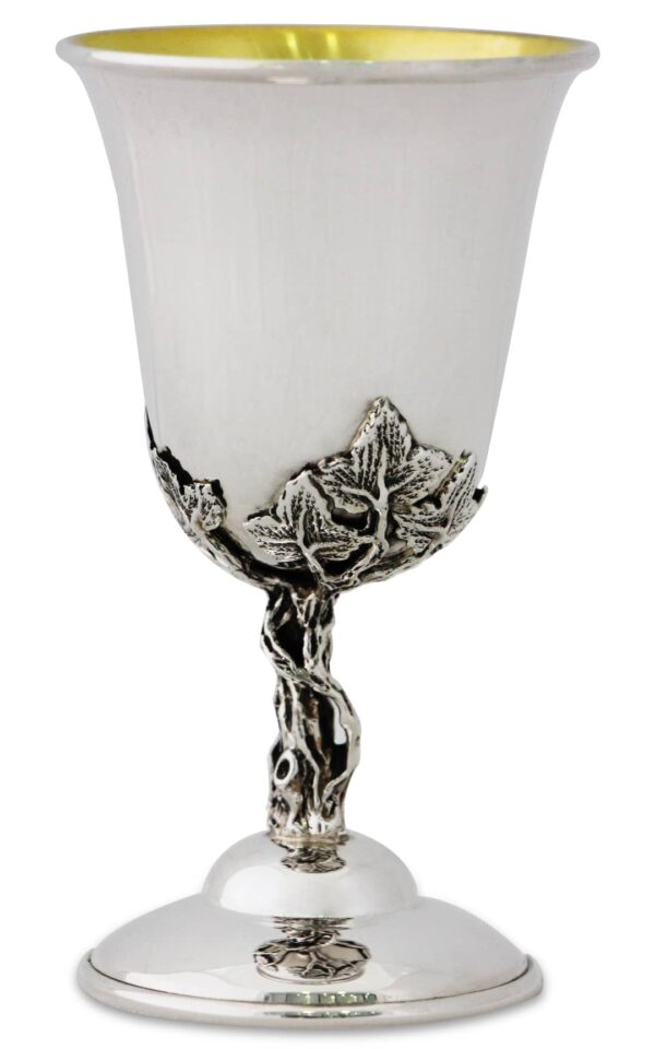 Nature Inspired Sterling Silver Wine Goblet