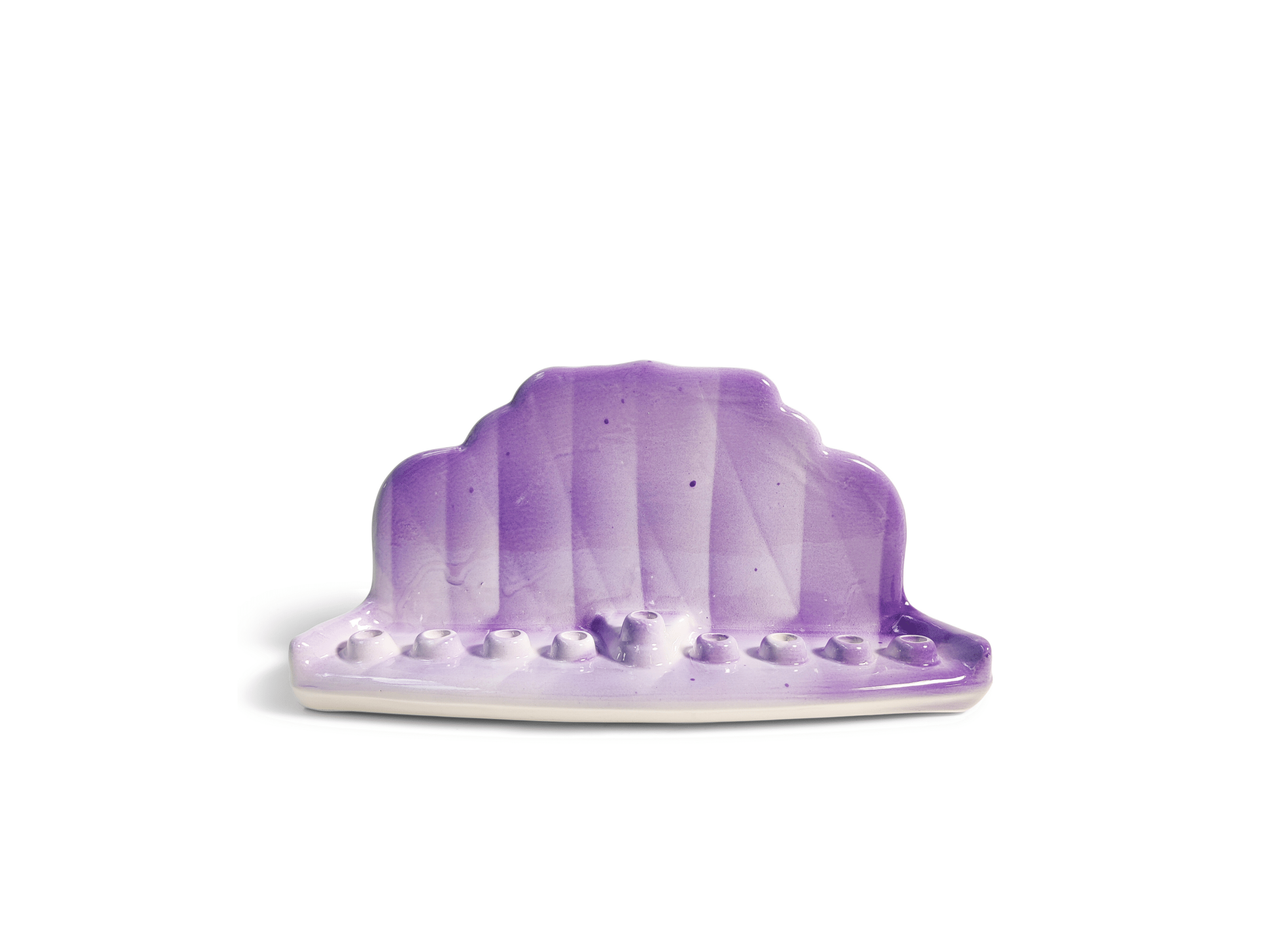 Antique-Style Purple Hanukkah Menorah