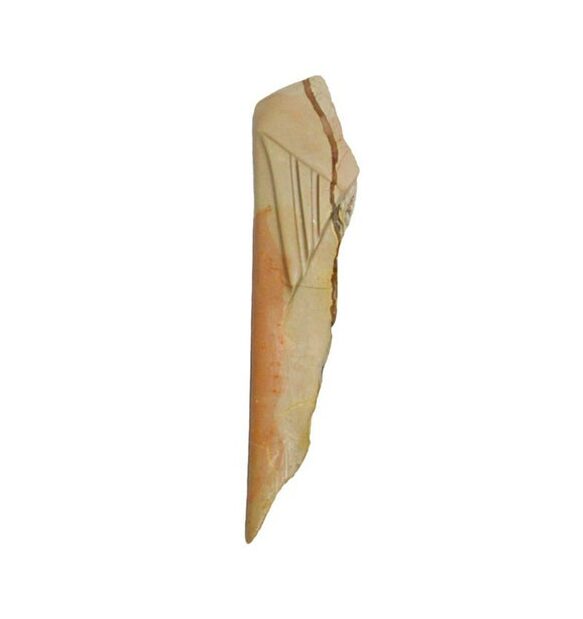 Red and White Jerusalem Stone Mezuzah Cover