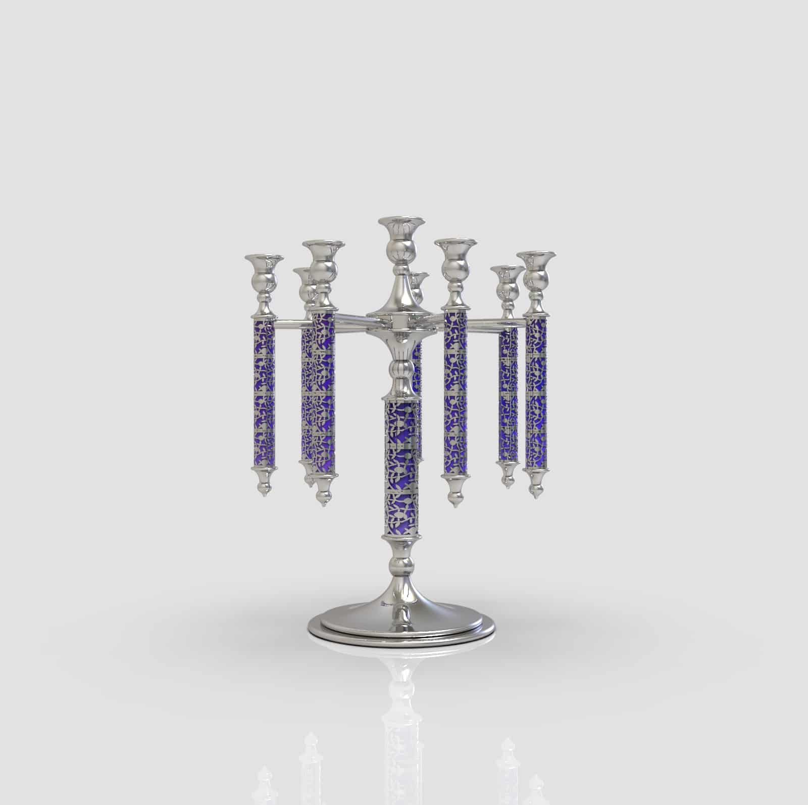 Colorful Candlesticks with Leaf Cut Out Design