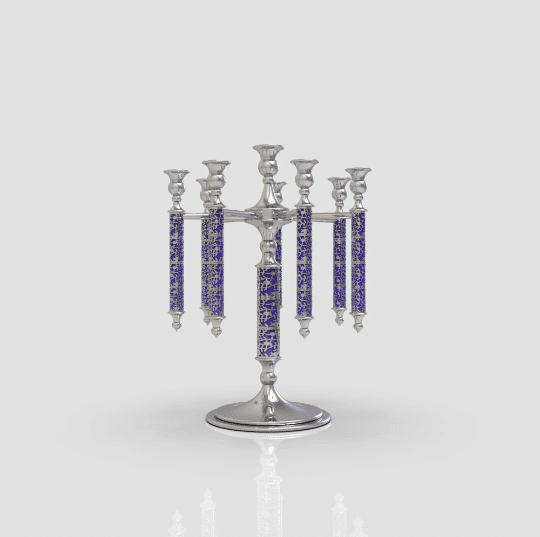 Colorful Candlesticks with Leaf Cut Out Design