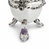 Sterling Silver Etrog Case with Amethyst Stones