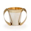 Silver & Brass Washing Cup With Clean Lines