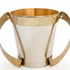 Silver & Brass Washing Cup With Clean Lines