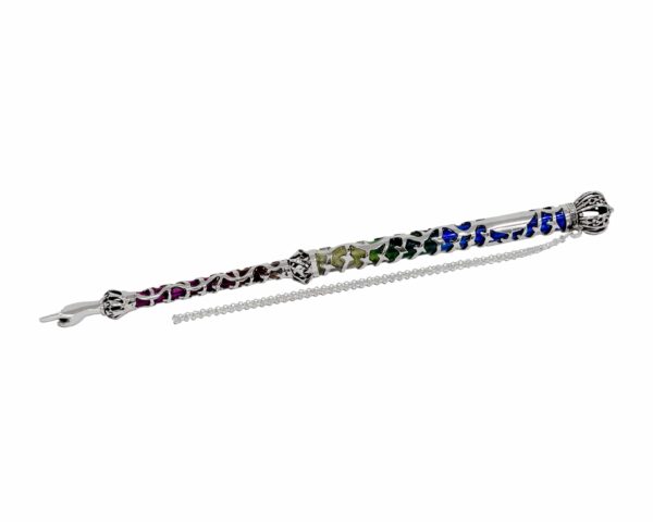 Silver Extra Large Colorful Torah Pointer