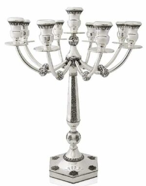 Extra Large Filigree Sterling Silver Candelabra 8+1 Arms